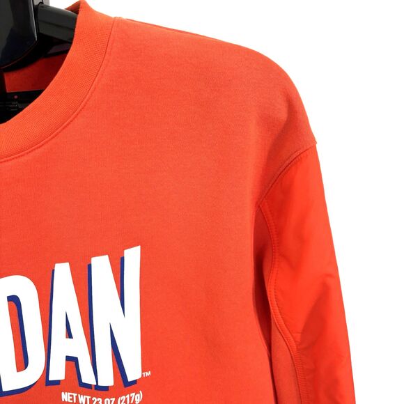 Michael Jordan Mens Spell Out Flight MVP Wheaties Crewneck Sweatshirt Orange L - Picture 4 of 9